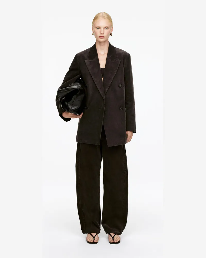 Arket Blazer Aus Cord -Braun Braun