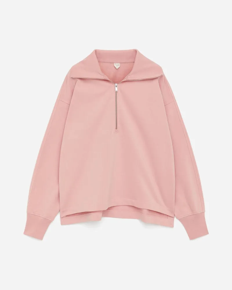 Arket Sweatshirt Mit Halbem Reißverschluss -Orange Orange