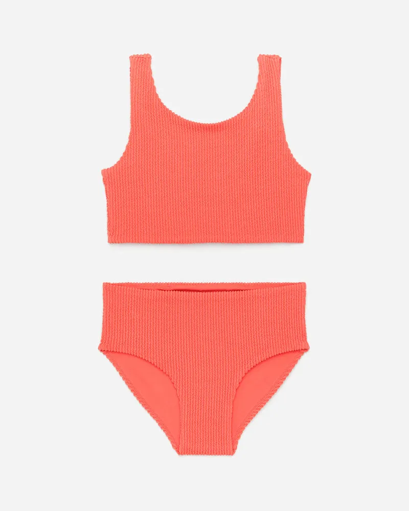 Arket Bikini Aus Seersucker -Orange Orange