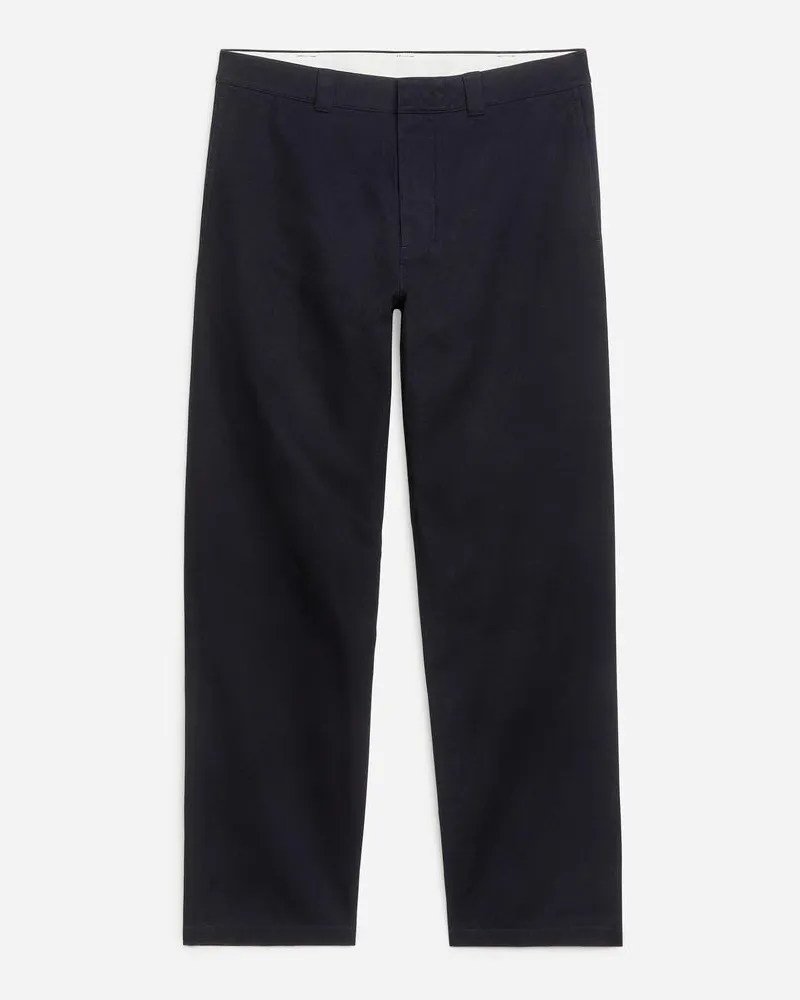Arket Hose Aus Baumwoll-Twill - Blau Dunkelblau