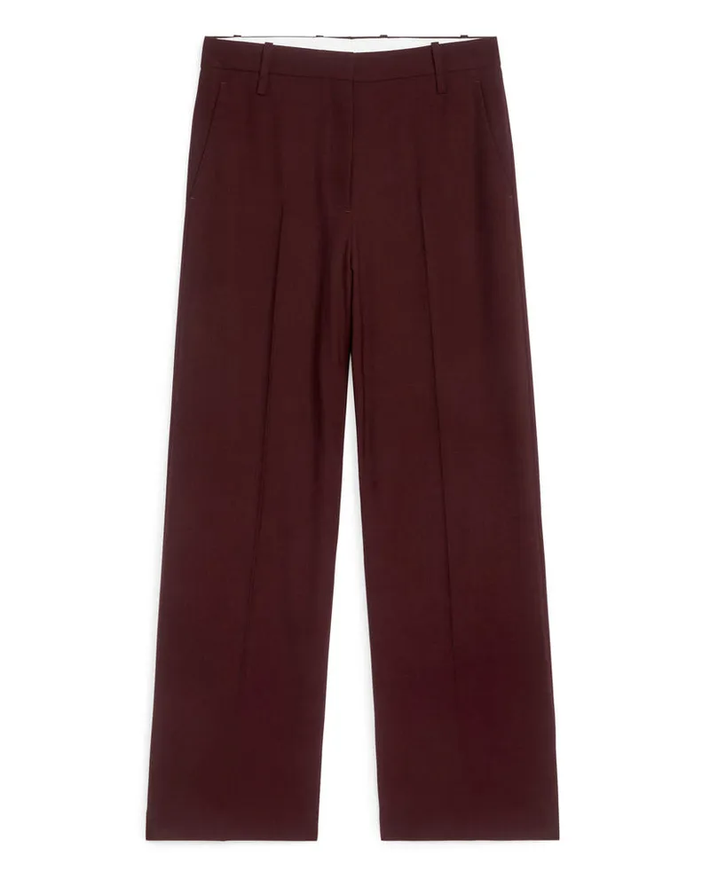 Arket Elegante Hose - Rot Weinrot