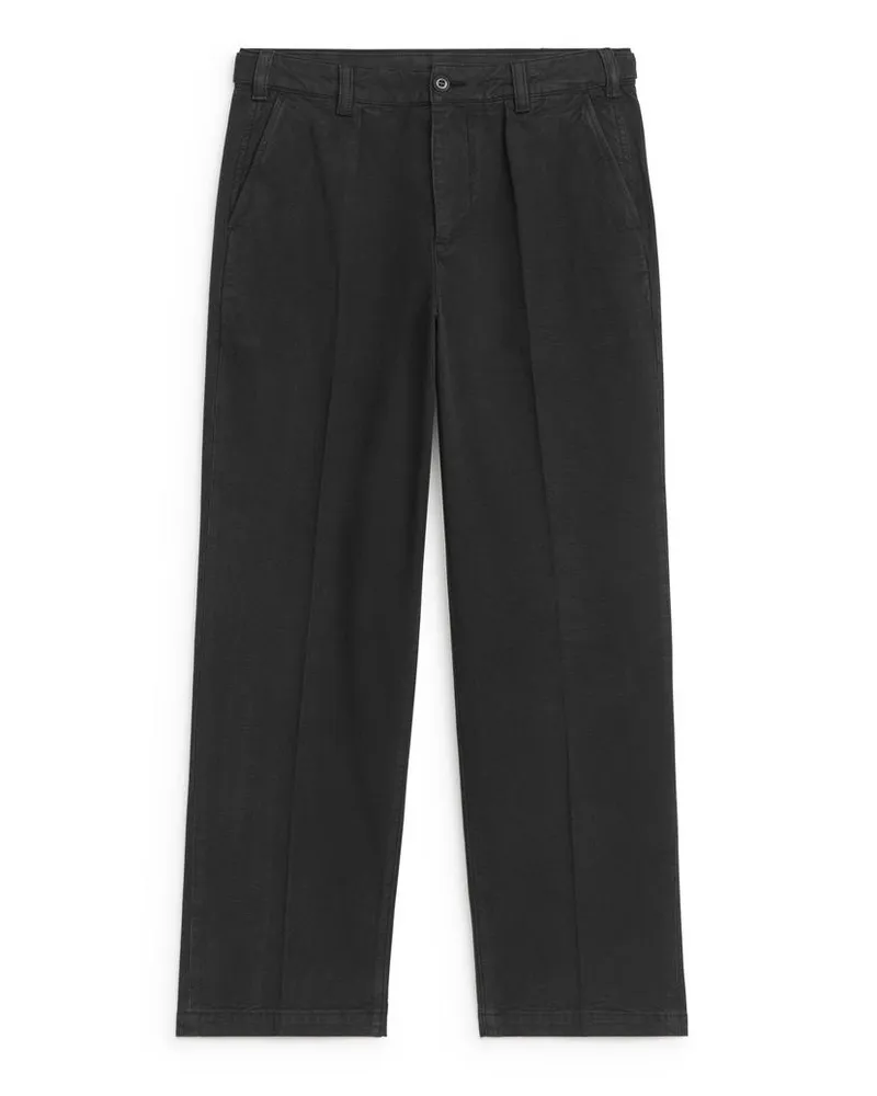 Arket Utility-Hose Aus Schwerem Twill -Schwarz Schwarz