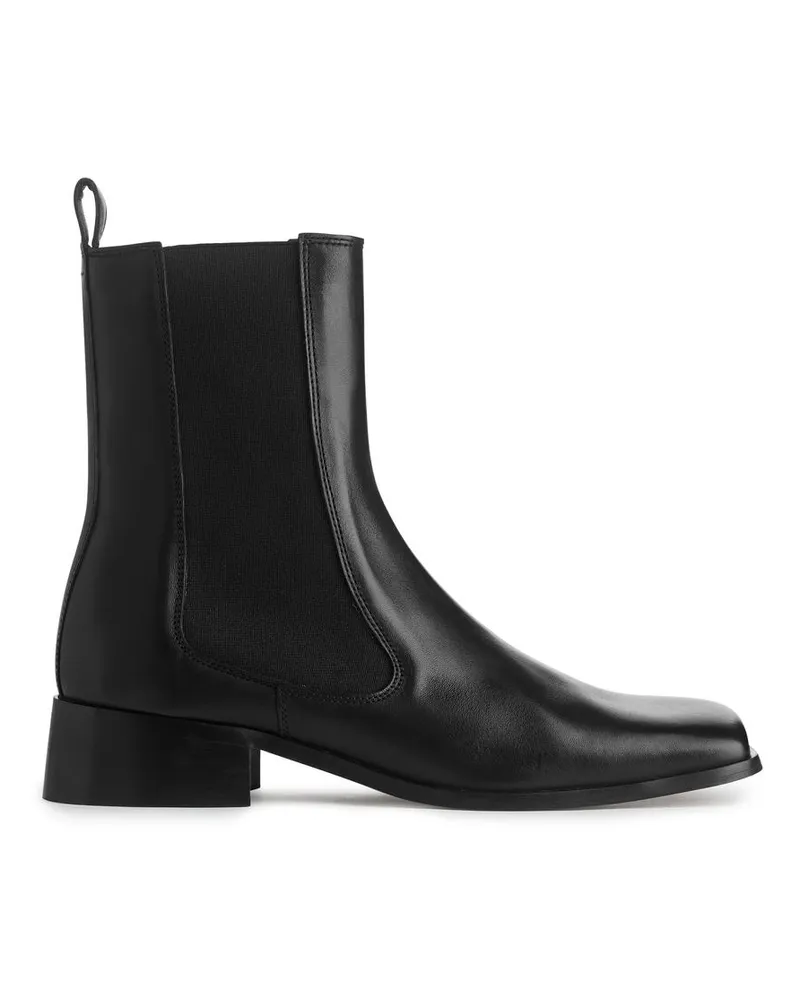 Arket Chelsea Boot Mit Eckiger Spitze - Schwarz Schwarz