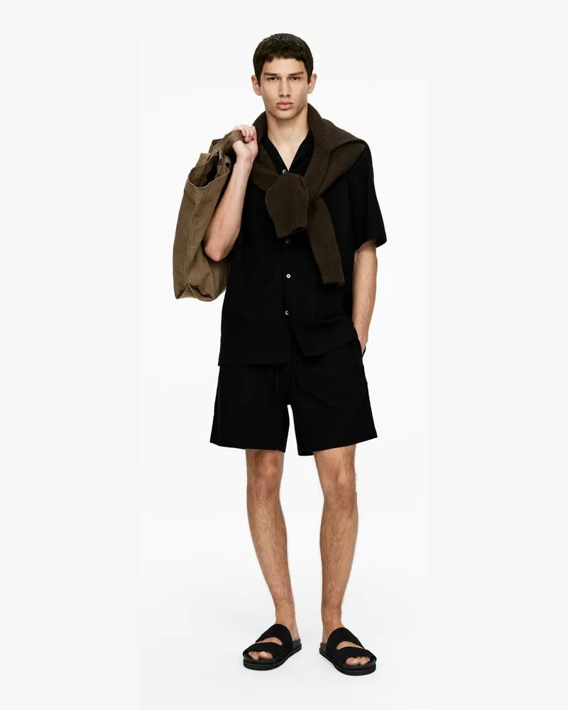 Arket Veloursledersandale -Schwarz Schwarz