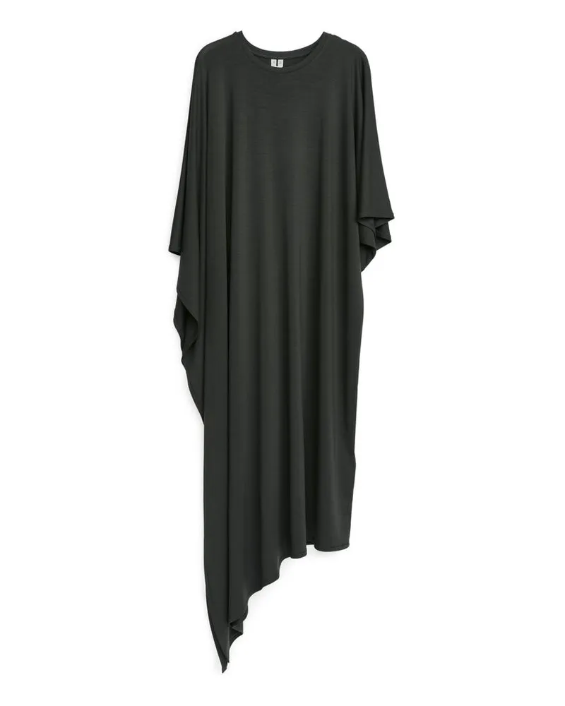 Arket Asymmetrisches Kleid - Grau Dunkelgrau