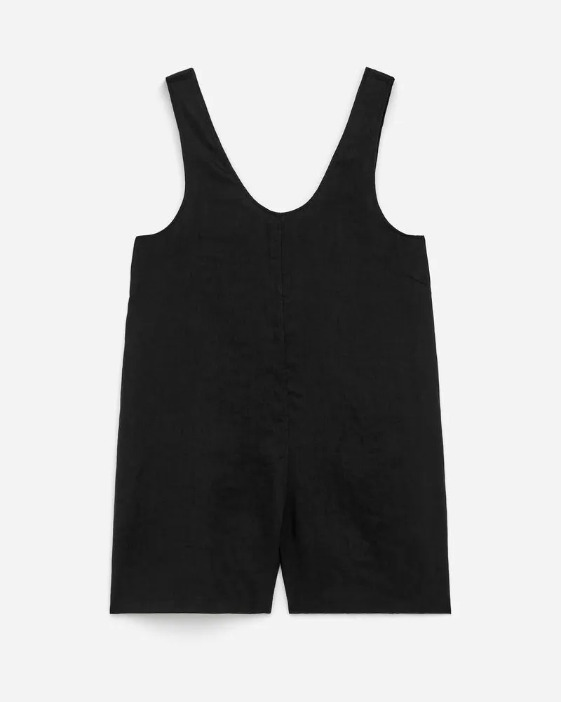 Arket Playsuit Aus Leinen -Schwarz Schwarz