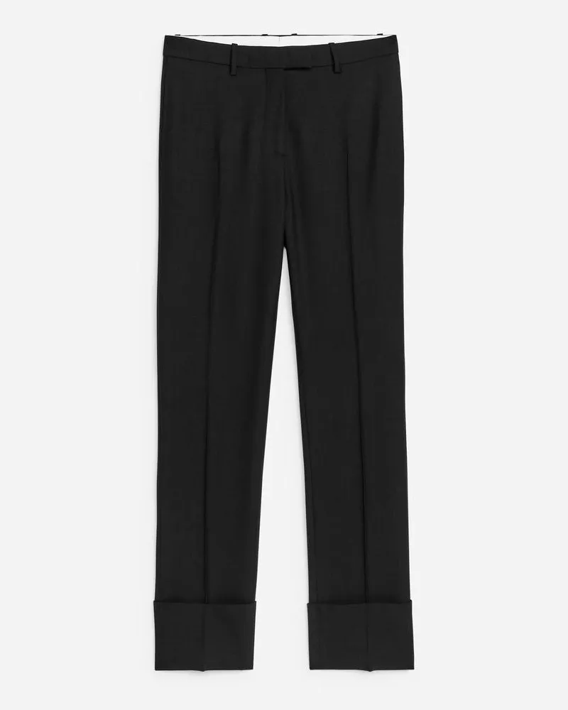 Arket Schmale Elegante Hose -Schwarz Schwarz