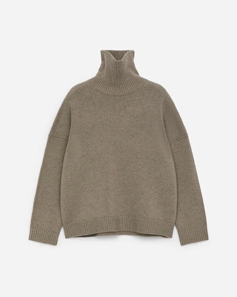 Arket Rollkragenpullover Aus Wolle -Beige Beige