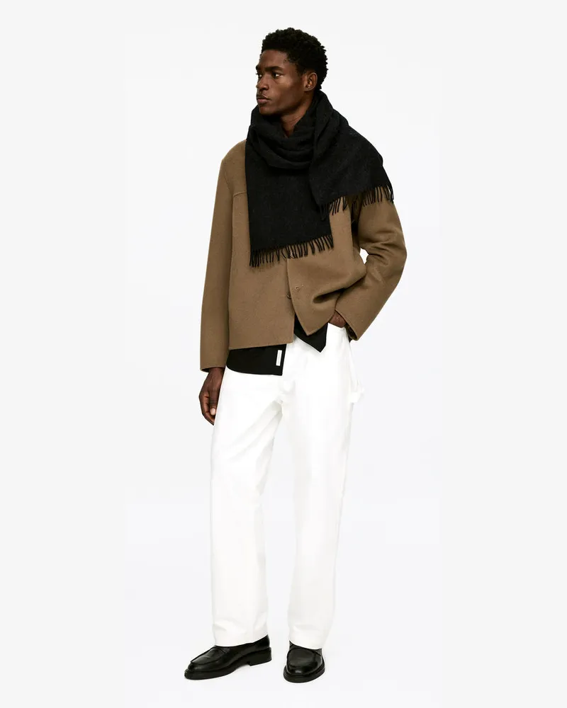 Arket Wollschal -Schwarz Schwarz