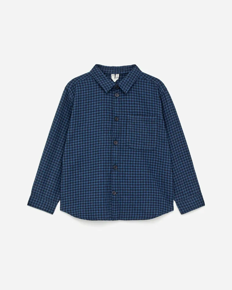 Arket Kariertes Flanellhemd -Blau Blau