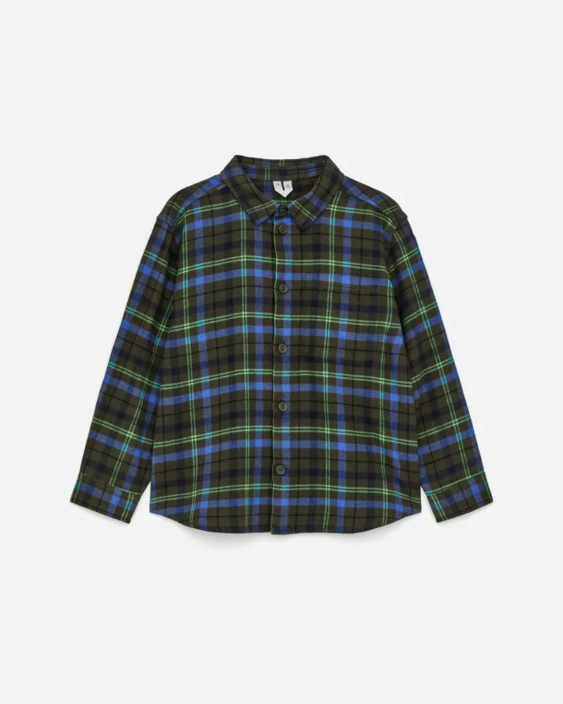 Arket Kariertes Flanellhemd -Blau Blau