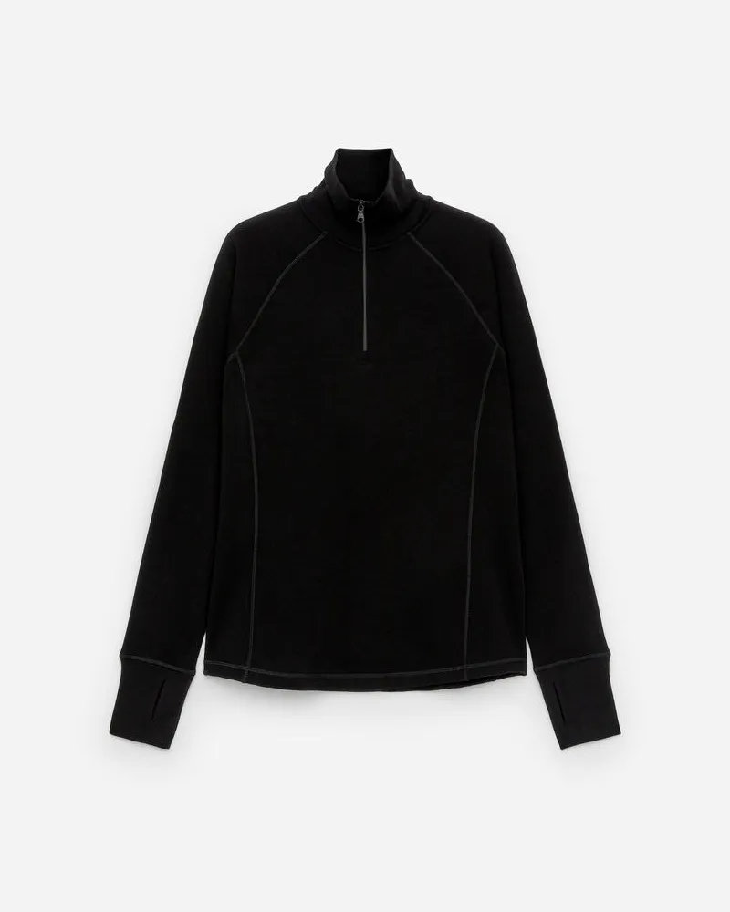 Arket Oberteil Aus Woll-Fleece -Schwarz Schwarz