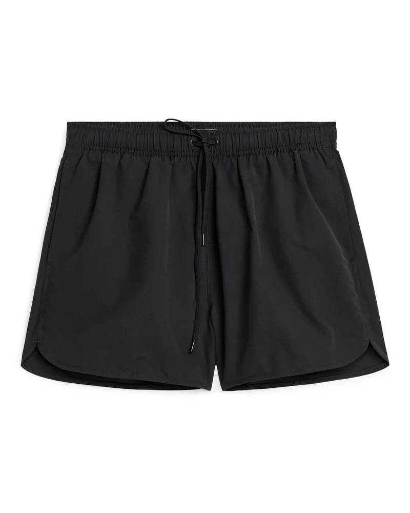 Arket Badeshorts - Schwarz Mattschwarz