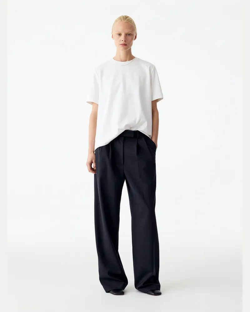 Arket Elegante Hose Aus Wollmischung -Blau Blau