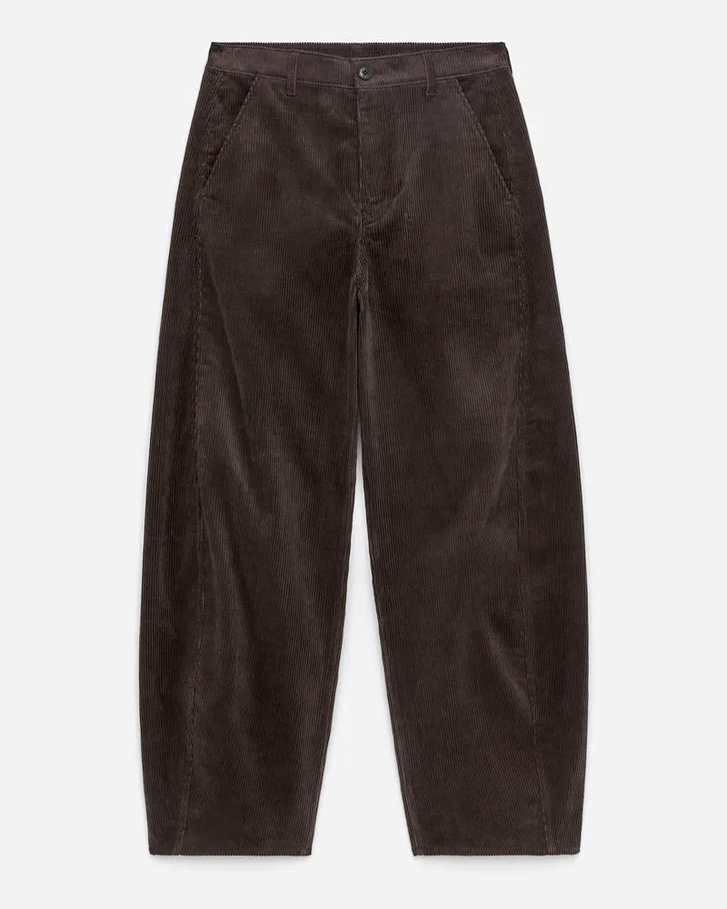 Arket Cordhose Mit Barrel Leg -Braun Braun
