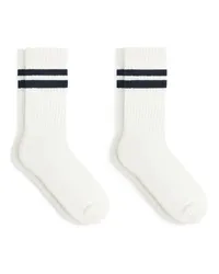 Arket Sportliche Baumwollsocken Weiß