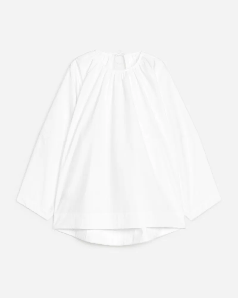 Arket Bluse Mit Weitem Rückenausschnitt -Weiß Weiß