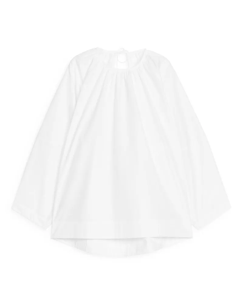 Arket Bluse Mit Weitem Rückenausschnitt - Weiß Weiß