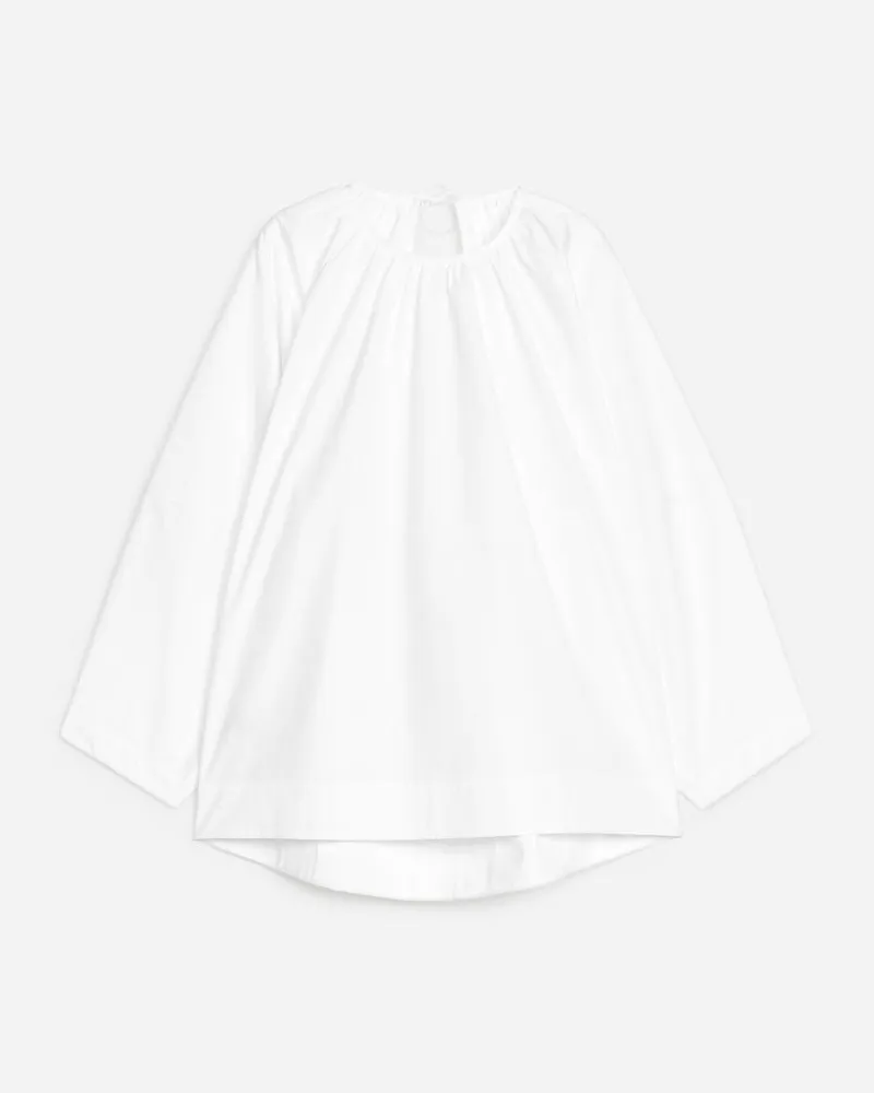 Arket Bluse Mit Weitem Rückenausschnitt -Weiß Weiß