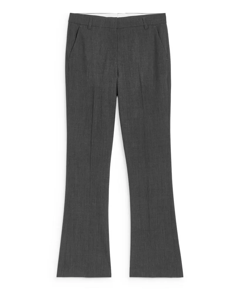 Arket Elegante Hose Aus Wollmischung - Grau Dunkelgrau