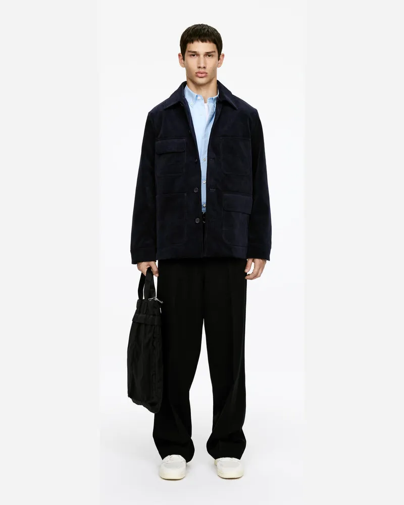 Arket Utility-Jacke Aus Cord -Blau Blau
