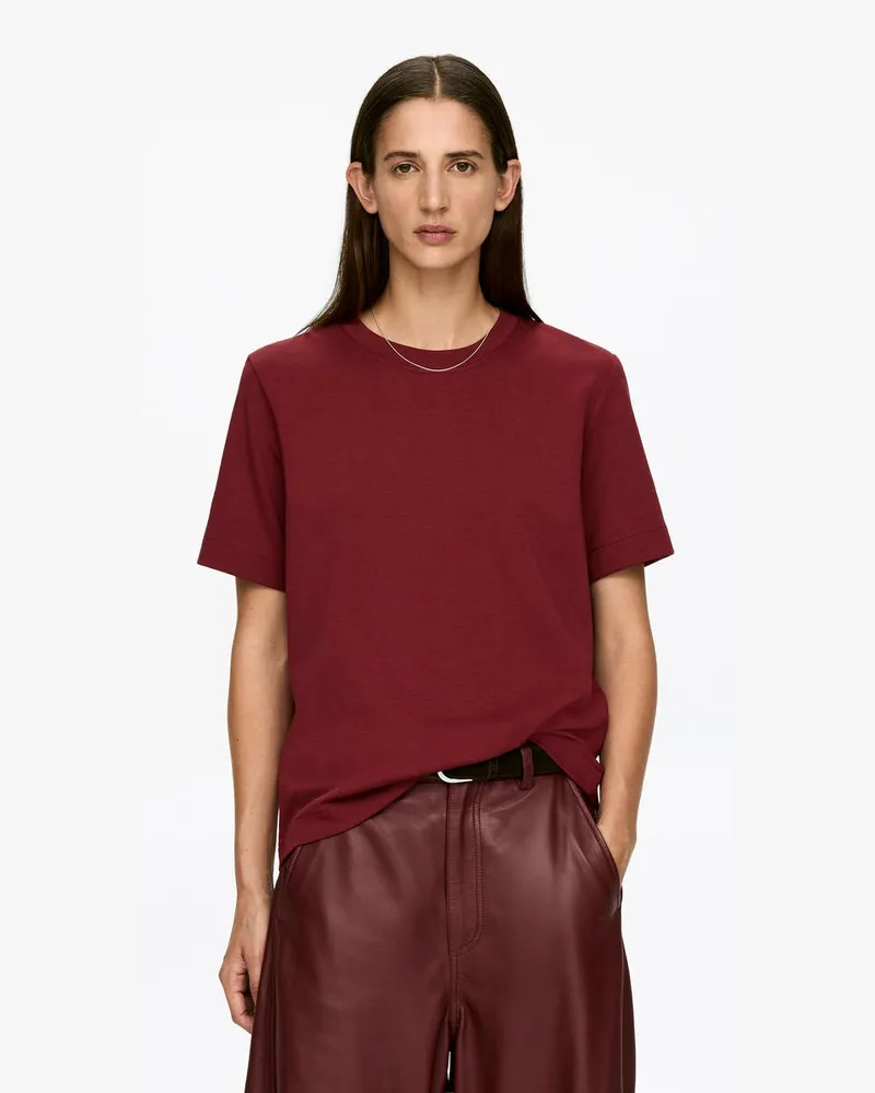 Arket PEARL Schweres T-Shirt -Rot Rot