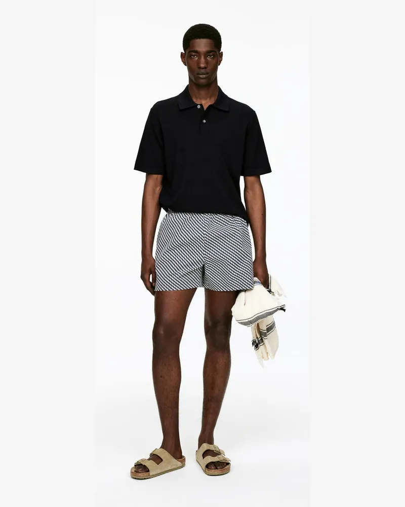 Arket Badeshorts Mit Allover-Print -Blau Blau