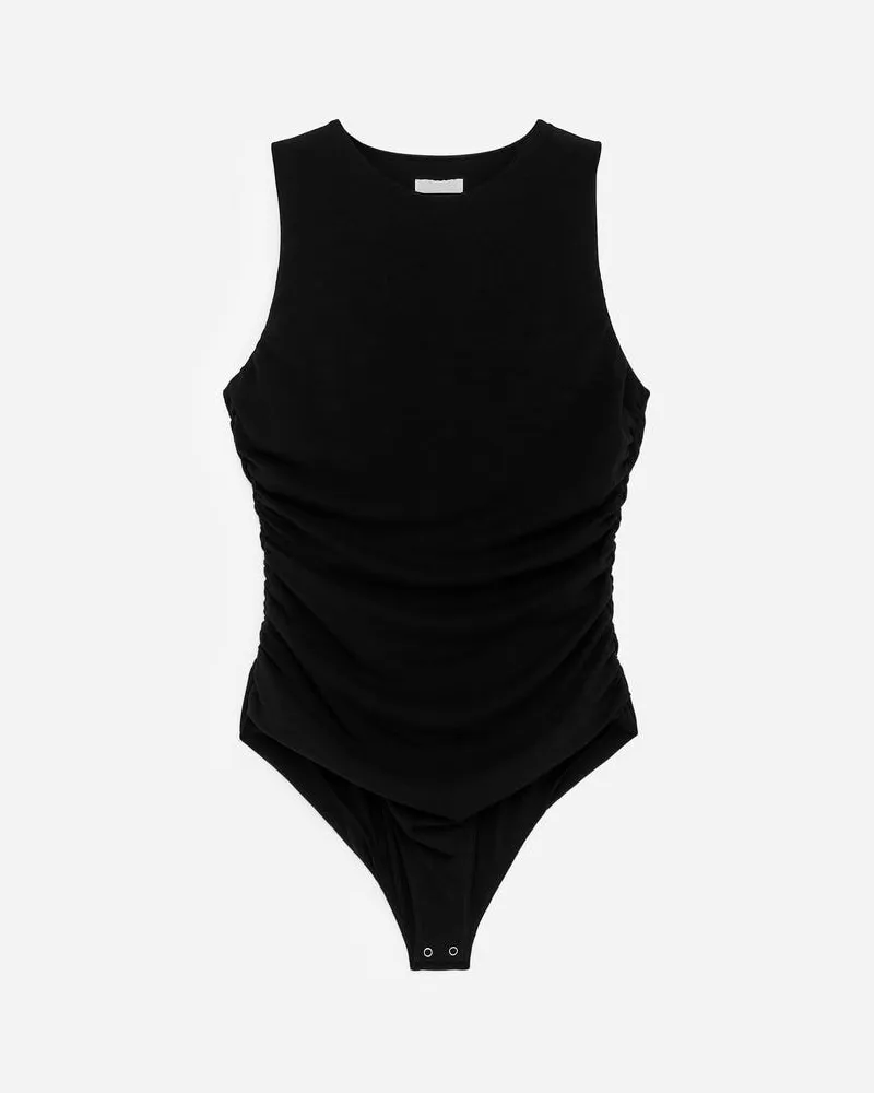 Arket Ärmelloser Body -Schwarz Schwarz