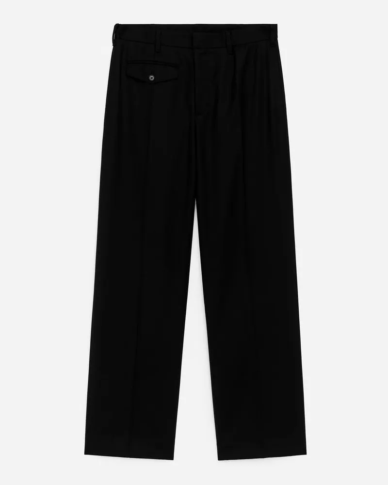 Arket Hose Aus Wollmischung -Schwarz Schwarz