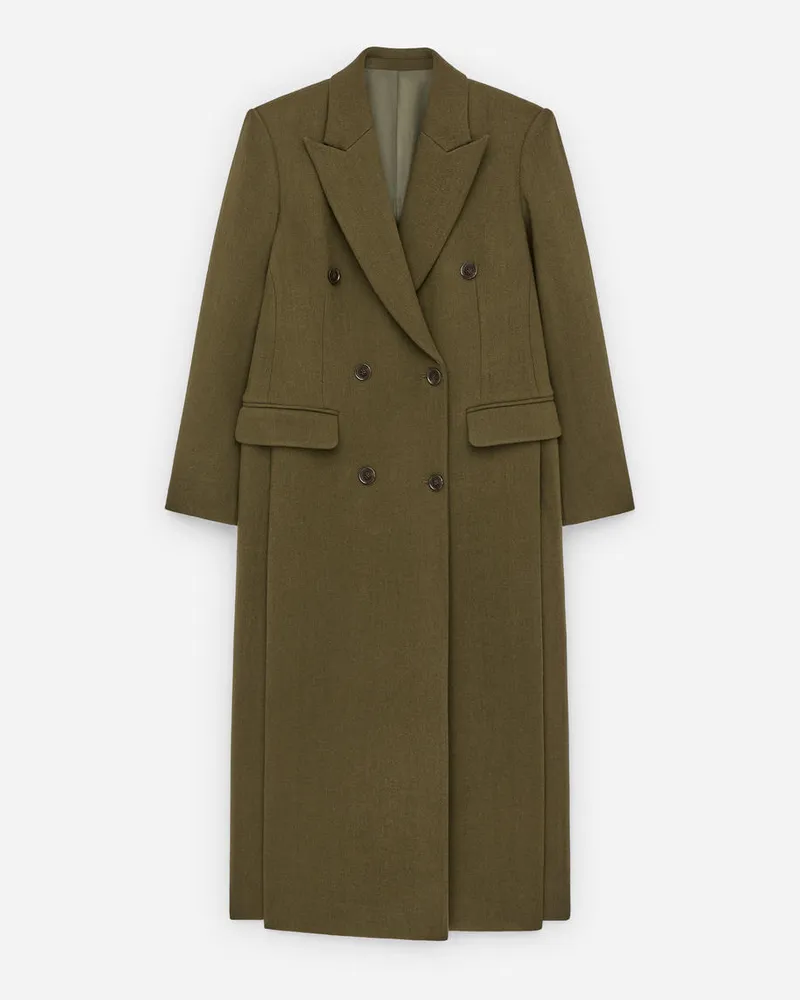 Arket Eleganter Mantel Aus Wollmischung -Grün Grün