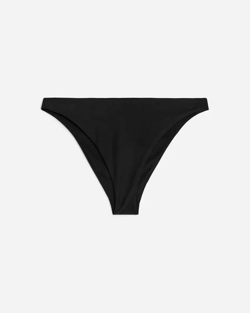 Arket Bikinihose Mit Mittlerem Bund - Schwarz Schwarz