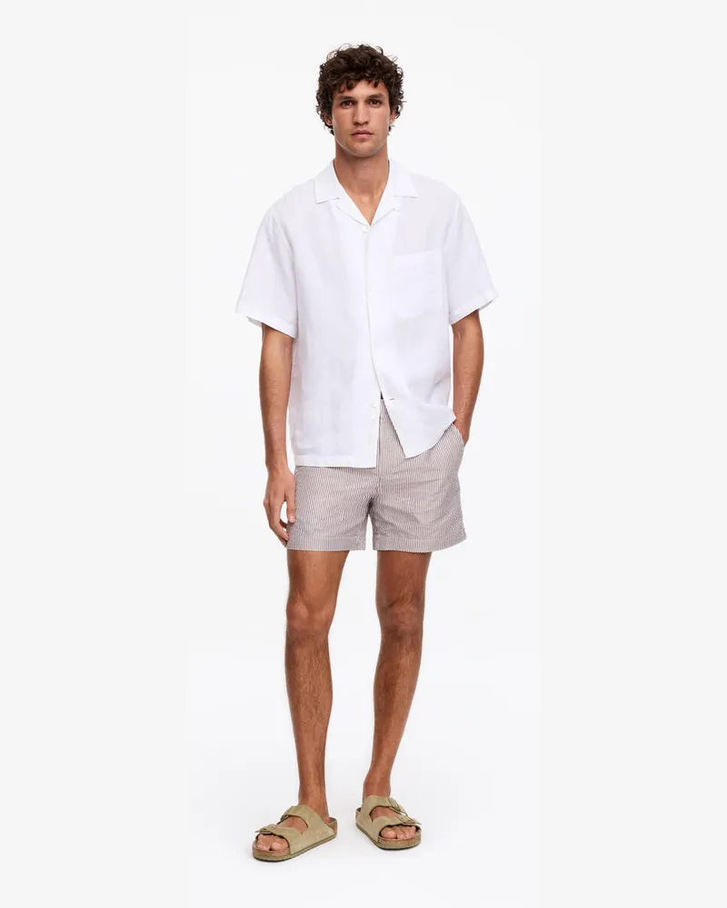 Arket Seersucker-Badeshorts -Lila Lila