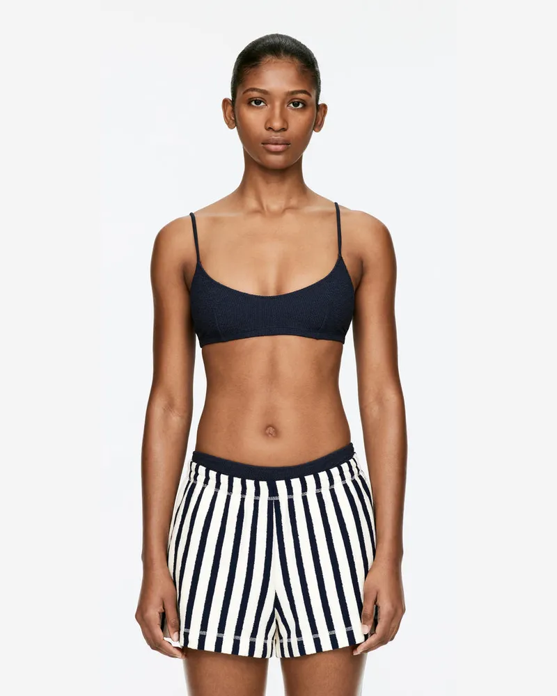 Arket Crinkle-Bikinitop -Blau Blau