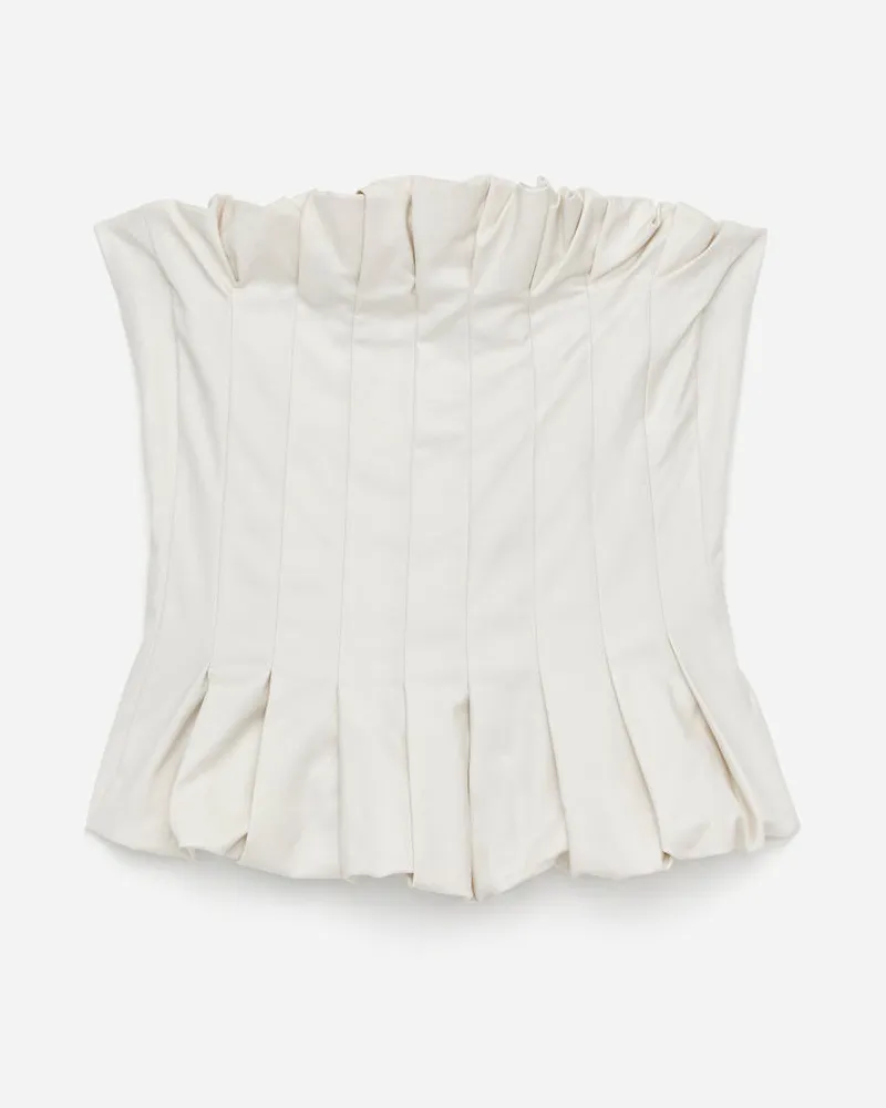 Arket Bustier Mit Falten -Weiß Weiß