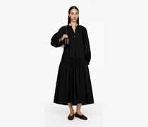 Midikleid Aus Baumwolle -Schwarz