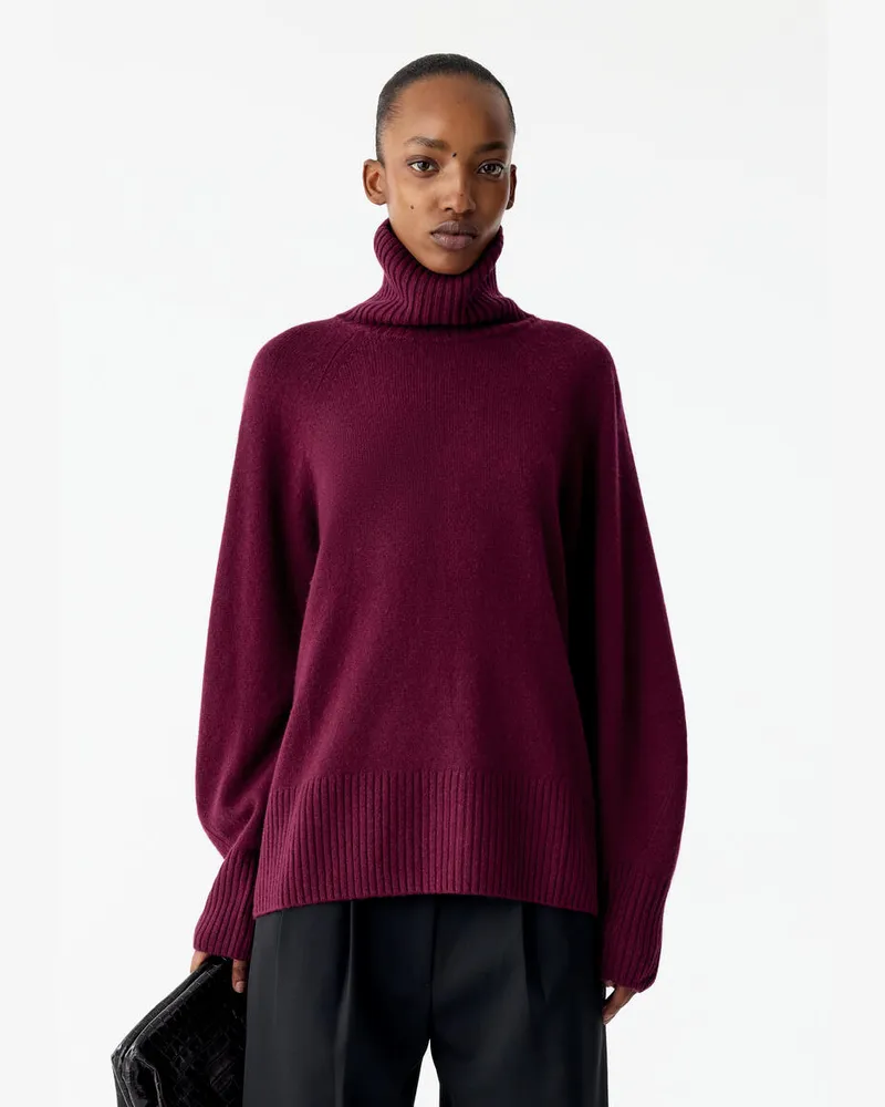 Arket Rollkragenpullover Aus Reinem Kaschmir -Rot Rot