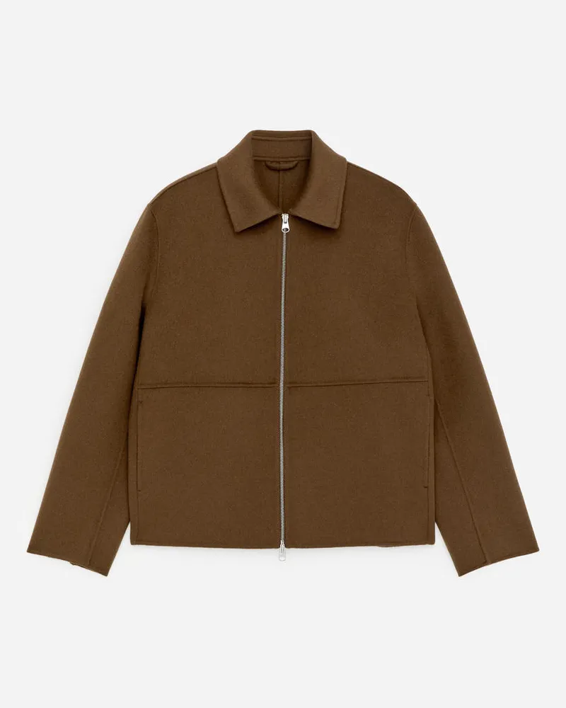 Arket Doubleface-Jacke Aus Wolle -Braun Braun