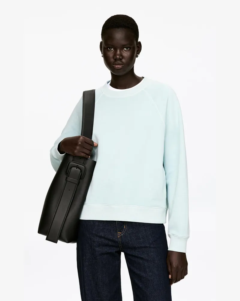 Arket Frottee-Sweatshirt -Türkis Türkis