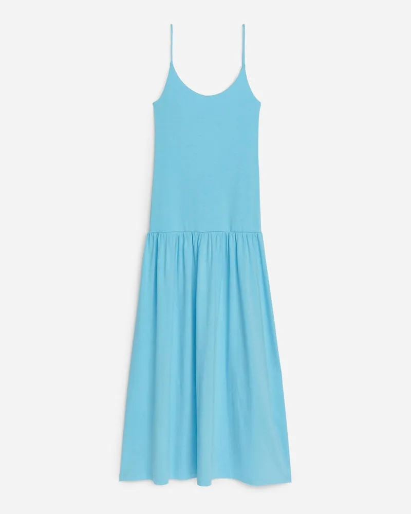 Arket Jerseykleid Mit U-Ausschnitt -Türkis Türkis