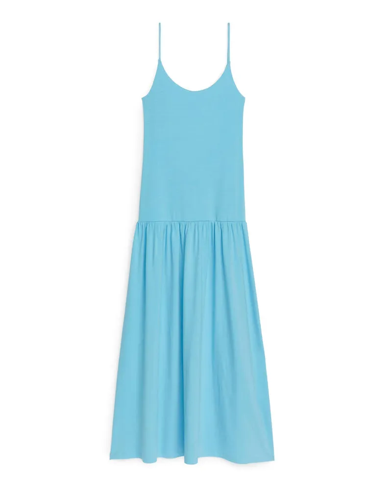 Arket Jerseykleid Mit U-Ausschnitt - Türkis|Blau Türkis