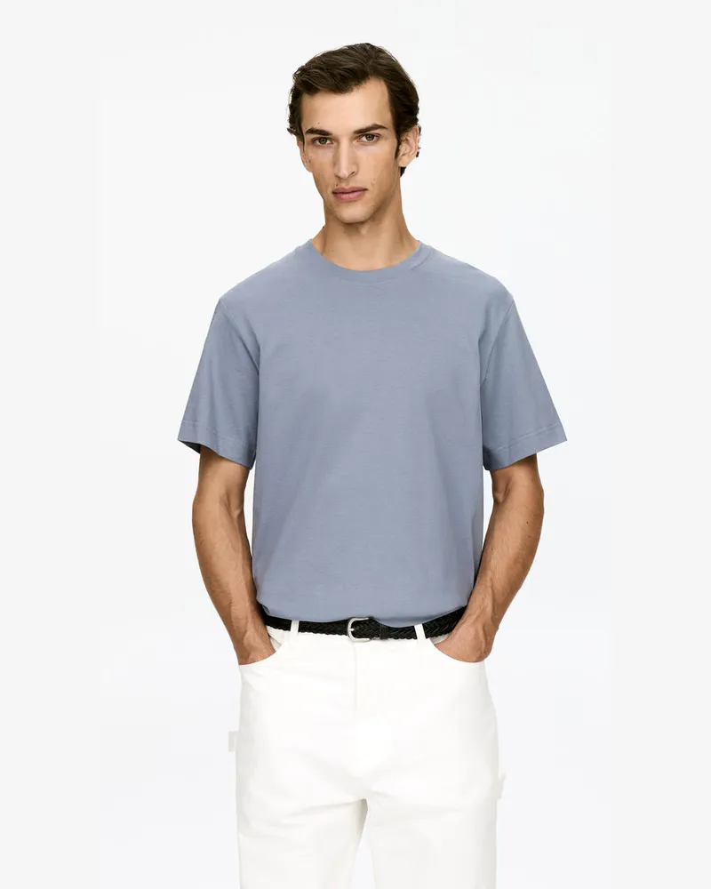 Arket Lockeres T-Shirt 220 GSM -Blau Blau