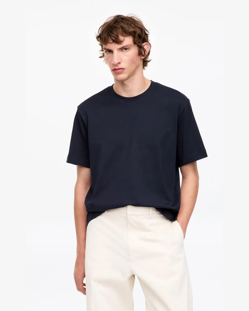 Arket Lockeres T-Shirt 220 GSM -Blau Blau