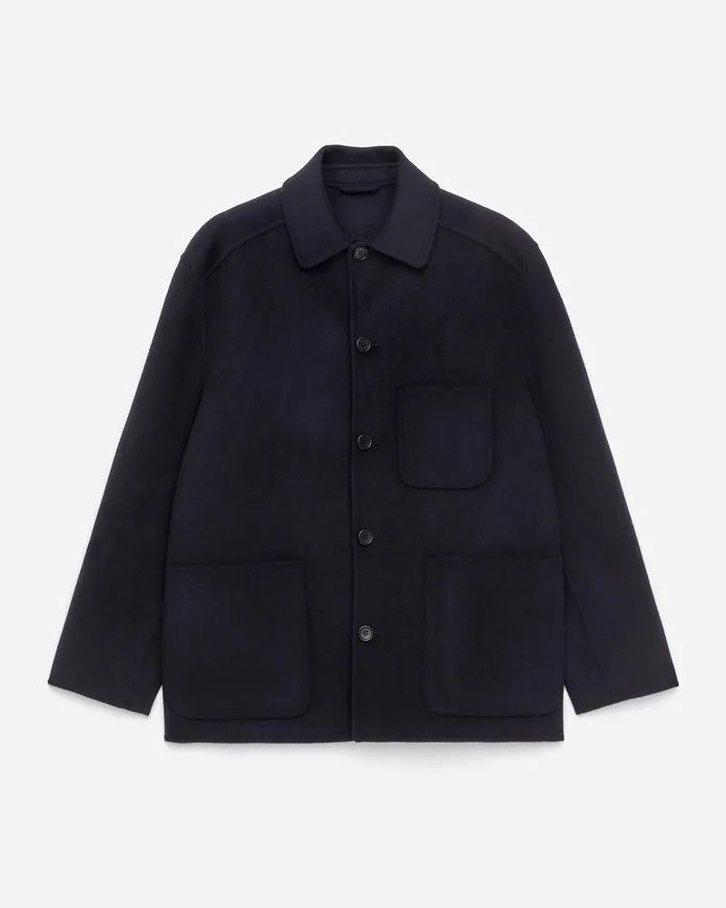 Arket Doubleface-Jacke Aus Wollmischung -Blau Blau