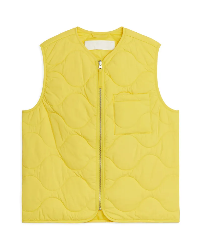 Arket Gesteppte 2-in-1-Liner-Weste -Gelb Gelb