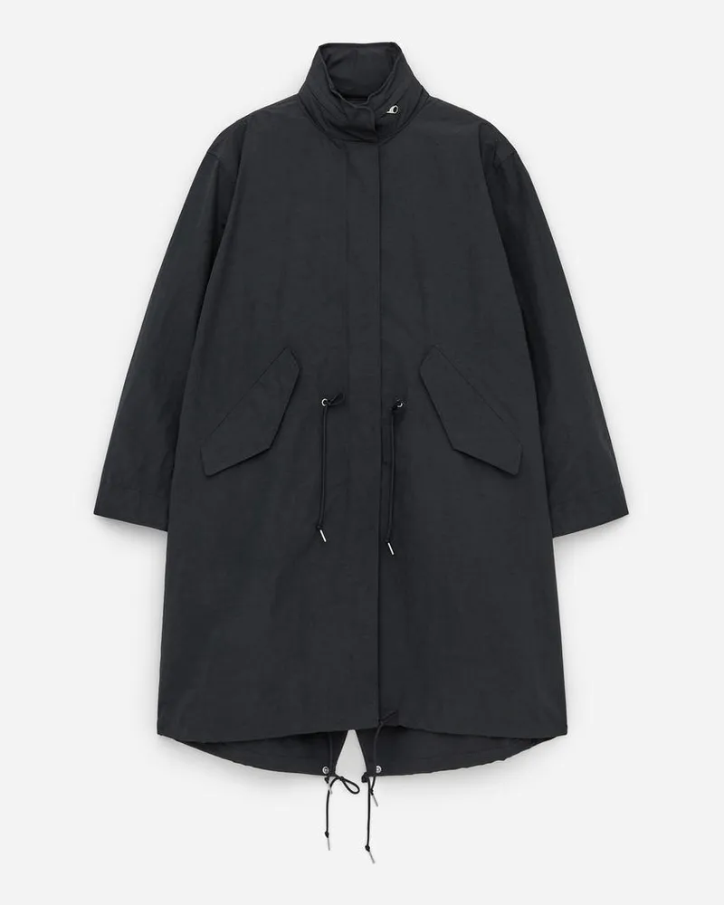 Arket Fishtail-Parka Aus Nylon - Grau Dunkelgrau
