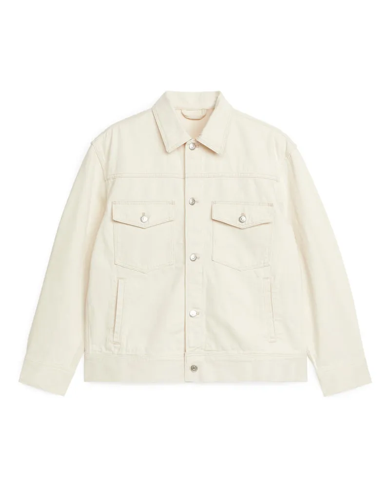 Arket Ungefärbte Jeansjacke - Beige Ecru