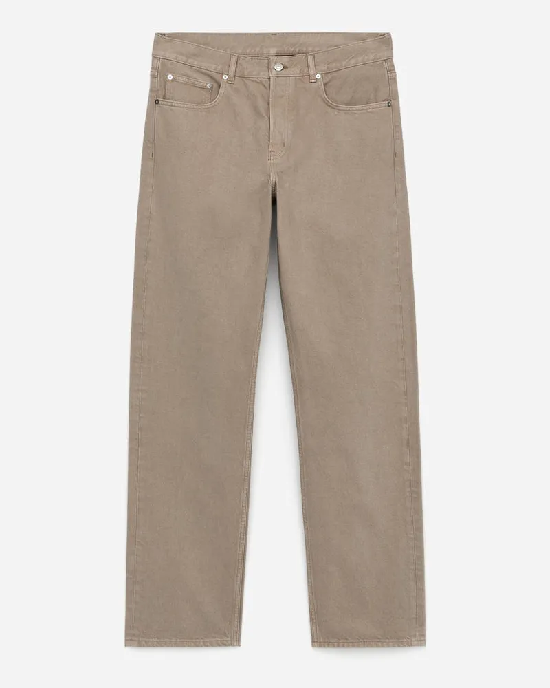 Arket Ocean Loose Straight Jeans - Beige Beige