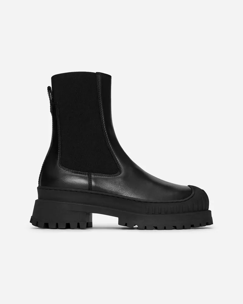 Arket Chunky Stiefelette Aus Leder -Schwarz Schwarz