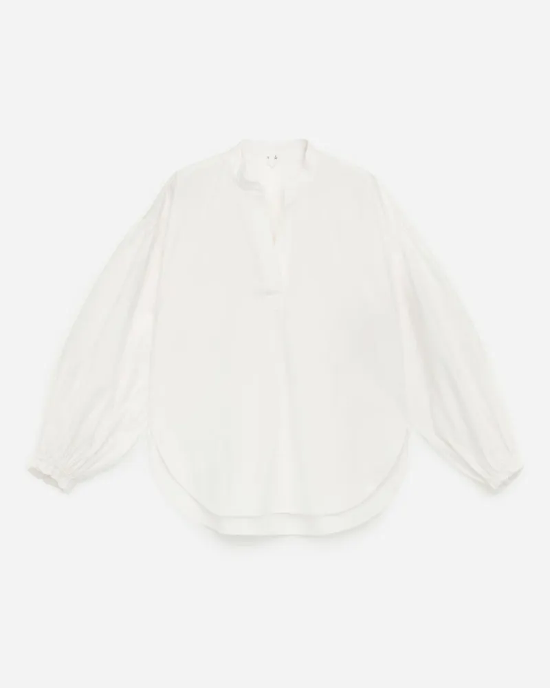 Arket Bluse Mit Voluminösen Ärmeln - Weiß Weiß