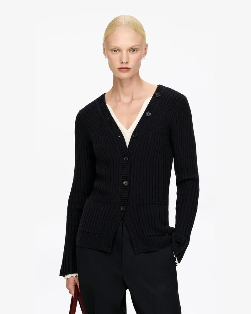 Arket Rippstrickjacke -Blau Blau
